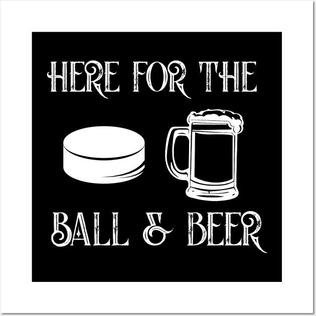 Balls & beer funny hockey alley sport drinking Wall Art by MarrinerAlex